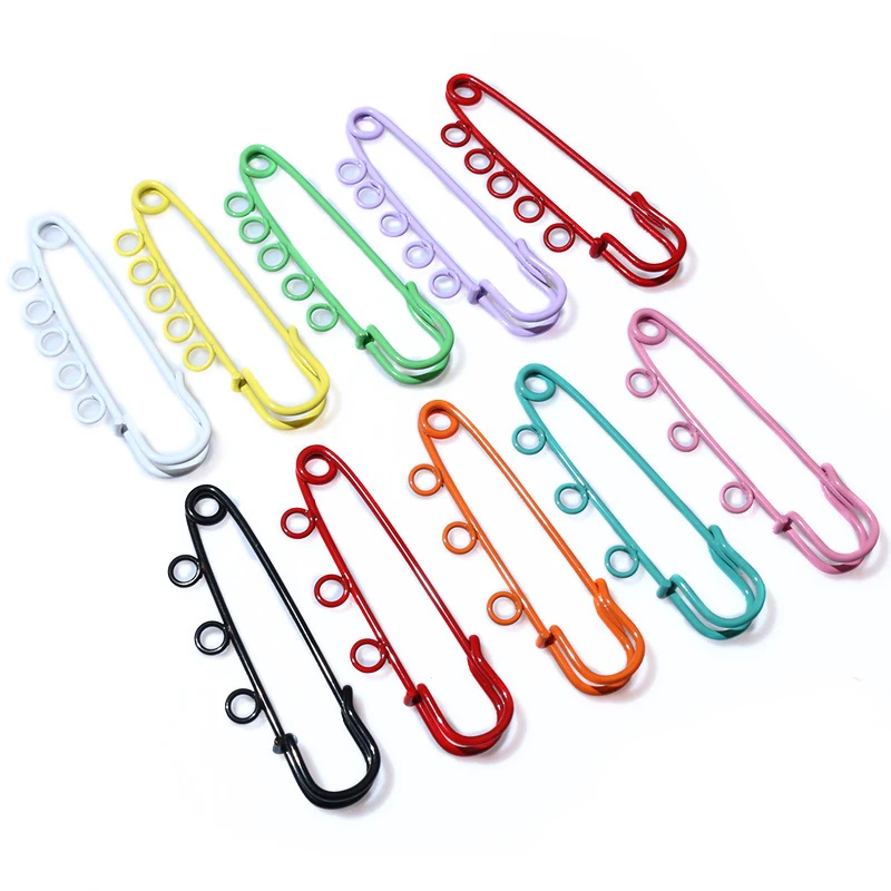 10 Stück 50x16mm Sicherheits stifte Brosche Metall Nähstifte Kleider stifte mit 3/5 Schleifen für Tags DIY Handwerk Schmuck Herstellung Ergebnisse