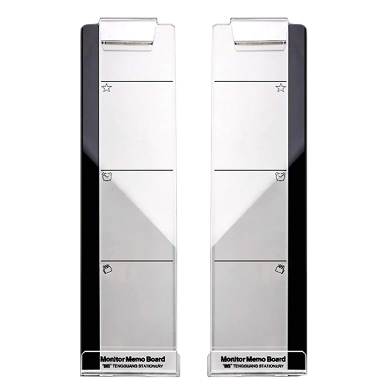 

Monitor Memo Board Monitor Sticky Note Holder, Acrylic Transparent Message Board For Computer Screen 1 Set(Left & Right)