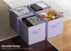 Storage Cubes Foldable Fabric Baskets for Organizing Pantry, Closet, Shelf, Toy Box, Cubby Collapsible Cloth Cube Storage Bins 5