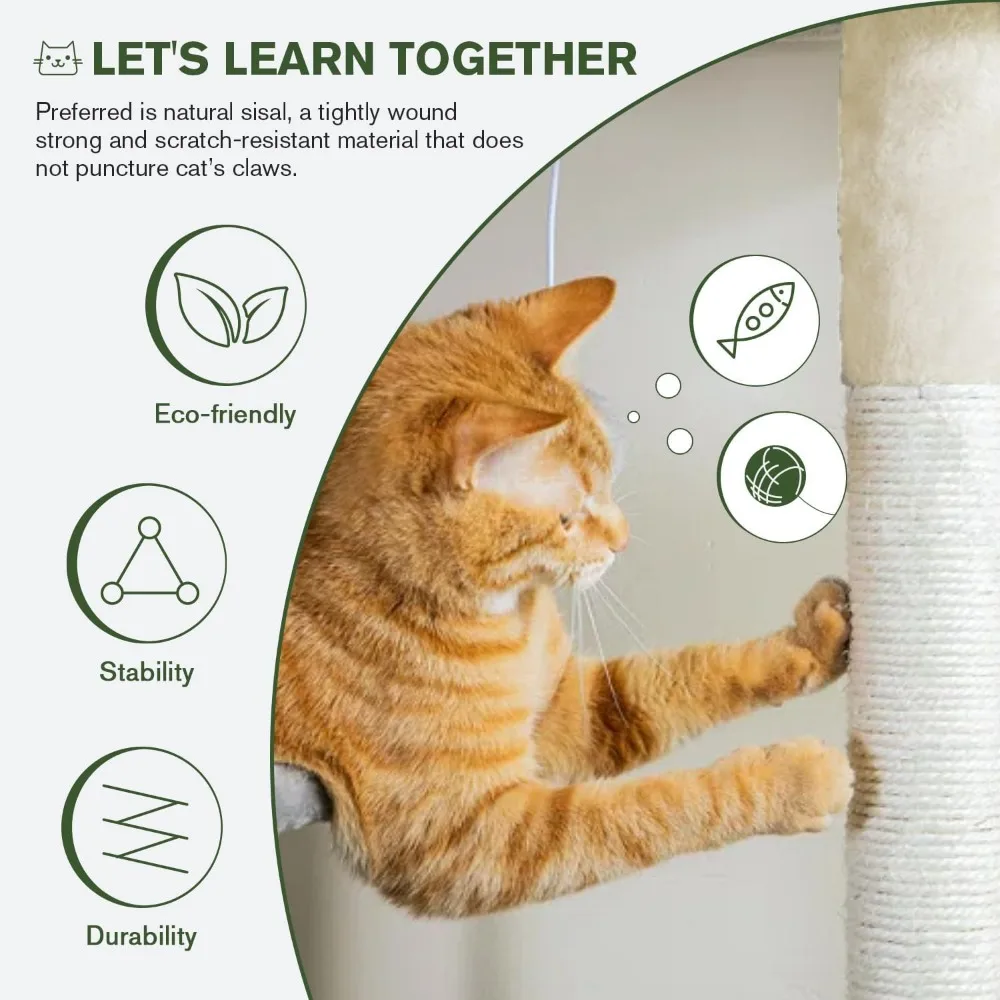 68-Inch Multi-Level Cat Tree Tower for Large Cats 5