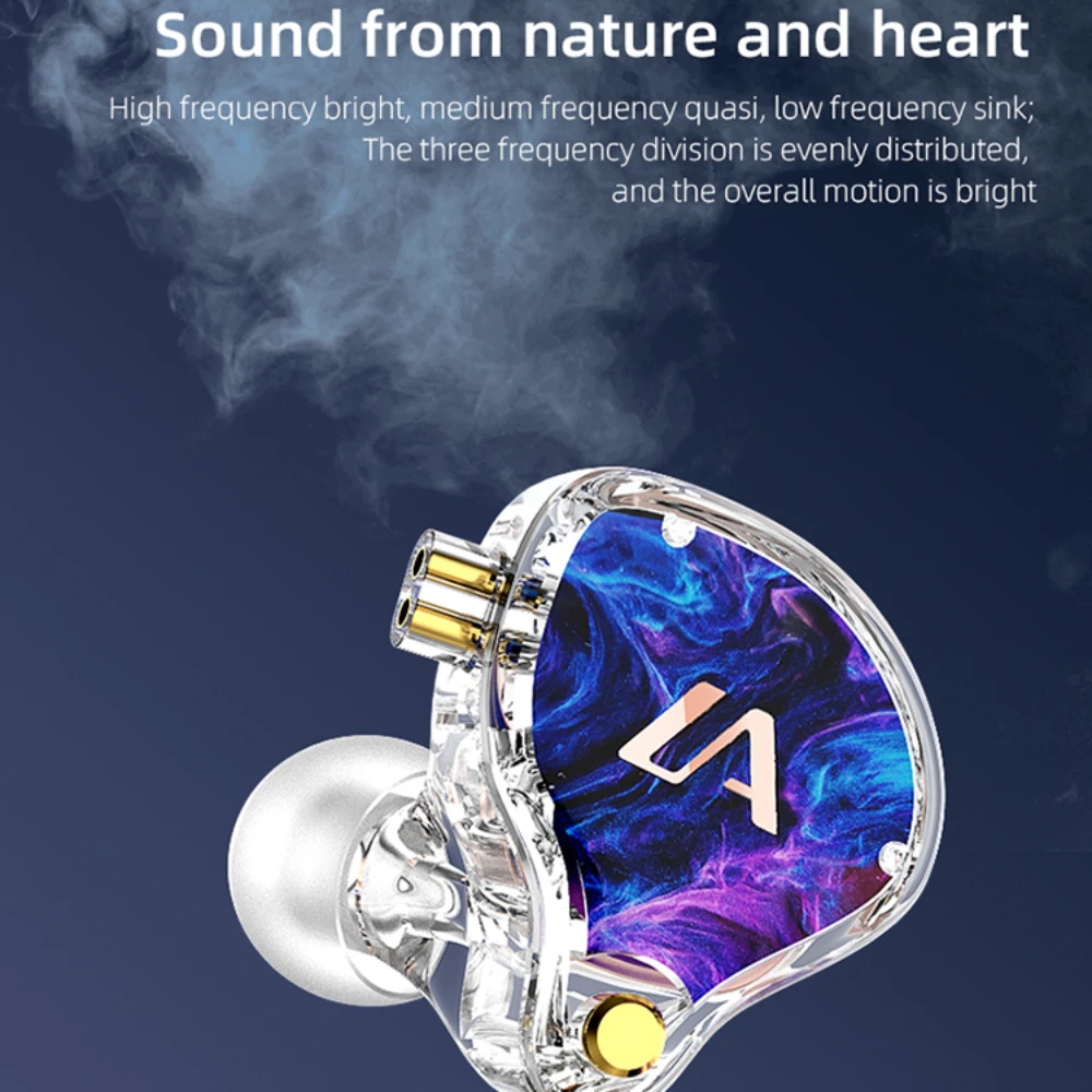 Lafitear LM3 게임용 유선 HIFI 인이어 이어폰, 최고의 다이내믹 드라이버, 음악 IEM 모니터 헤드폰, 분리형 오디오 케이블 포함