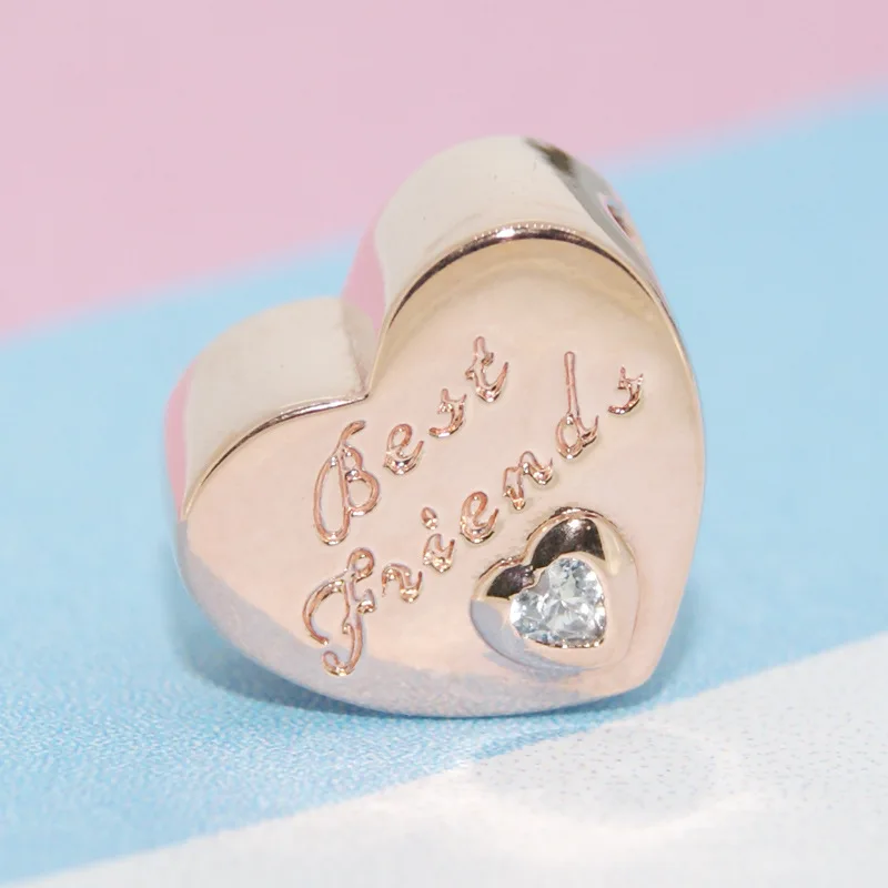 새로운  로즈 골드 꽃 참 레이 925 체인 비즈 맞는 오리지널 팔찌 액세서리 DIY 쥬얼리 여성 사랑