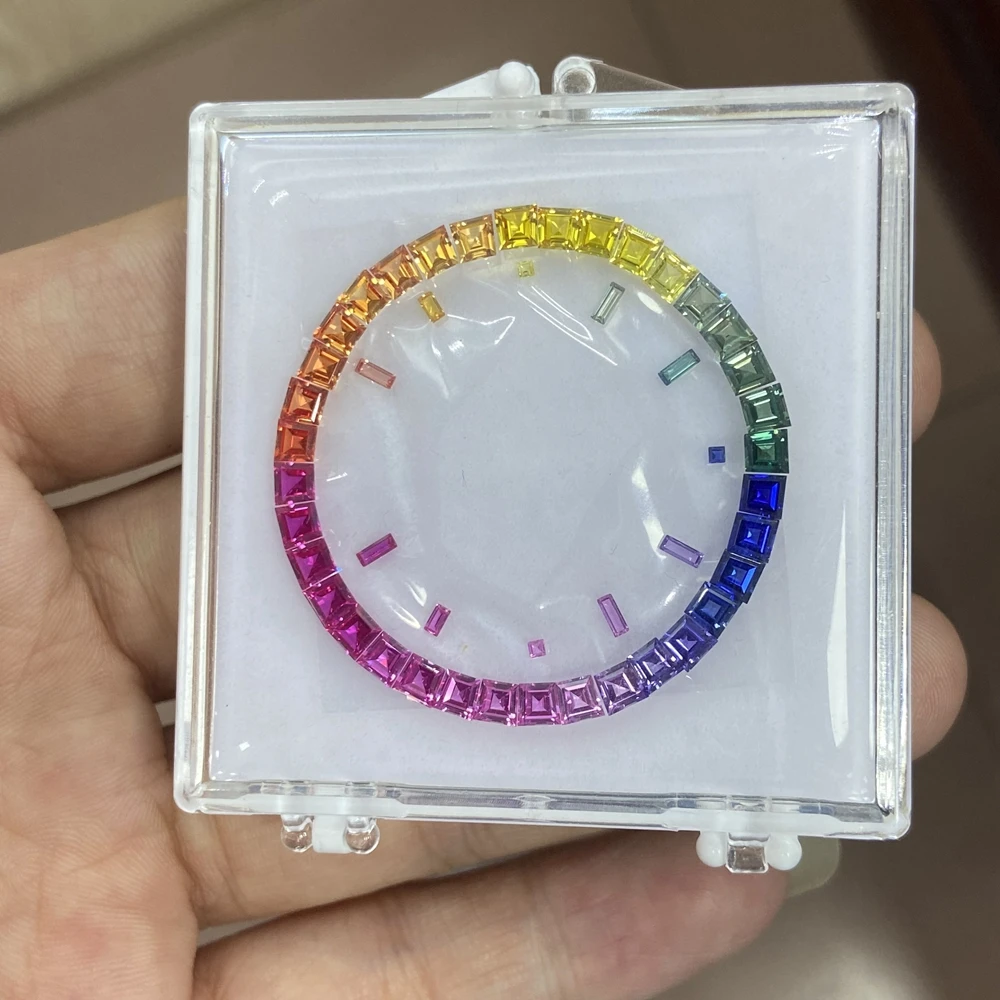 Meisidian Lab Rainbow Sapphire Ditona watch modified Bezel
