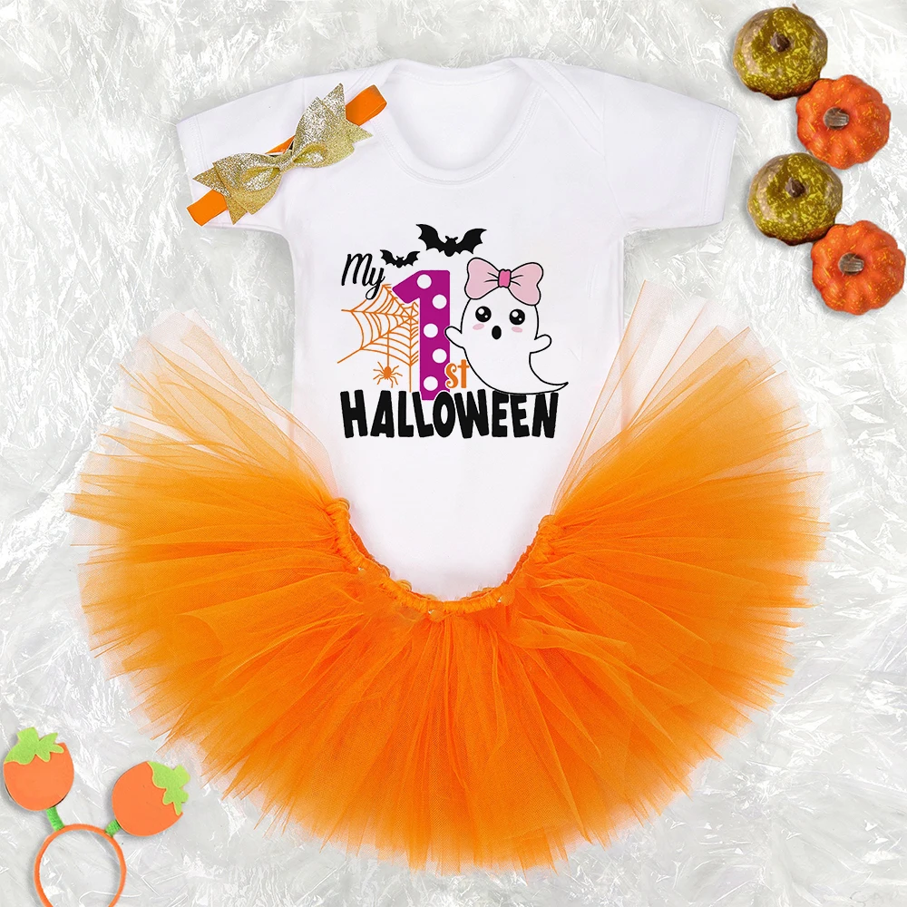 Baby Bodysuit Dress Set Halloween Party Outfit for Girls