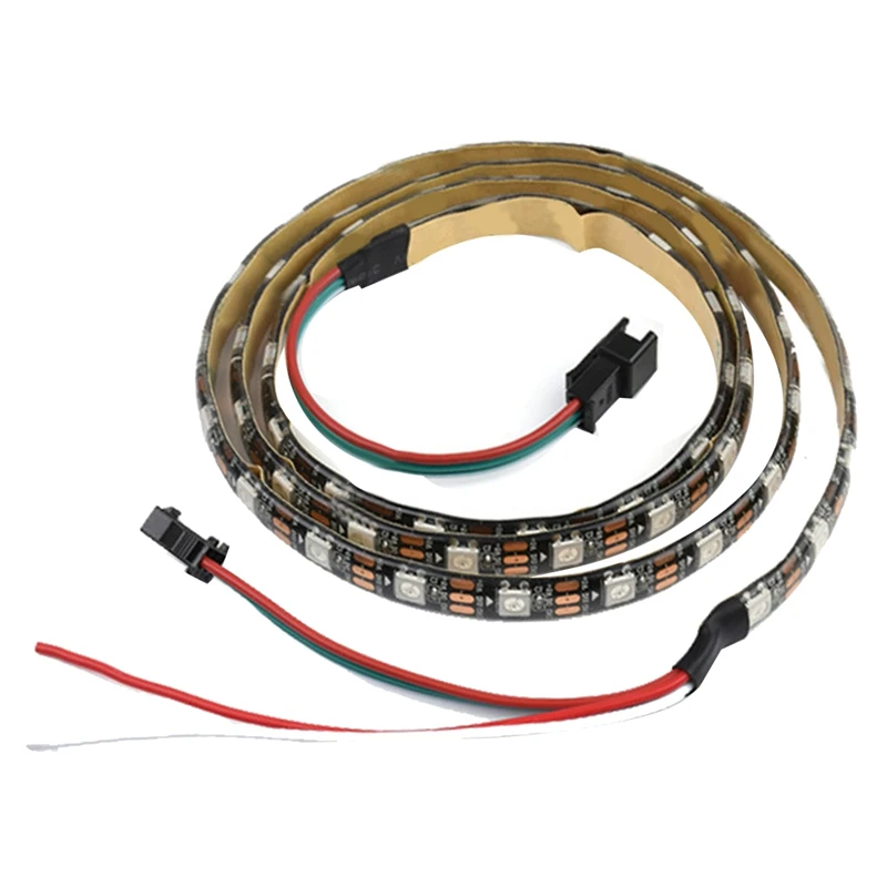 

RGB-лента для лампы WS2812, 5050 лампочек, высокая яркость, энергосбережение, низкое потребление, режущая программируемая фотолампа (1 м)