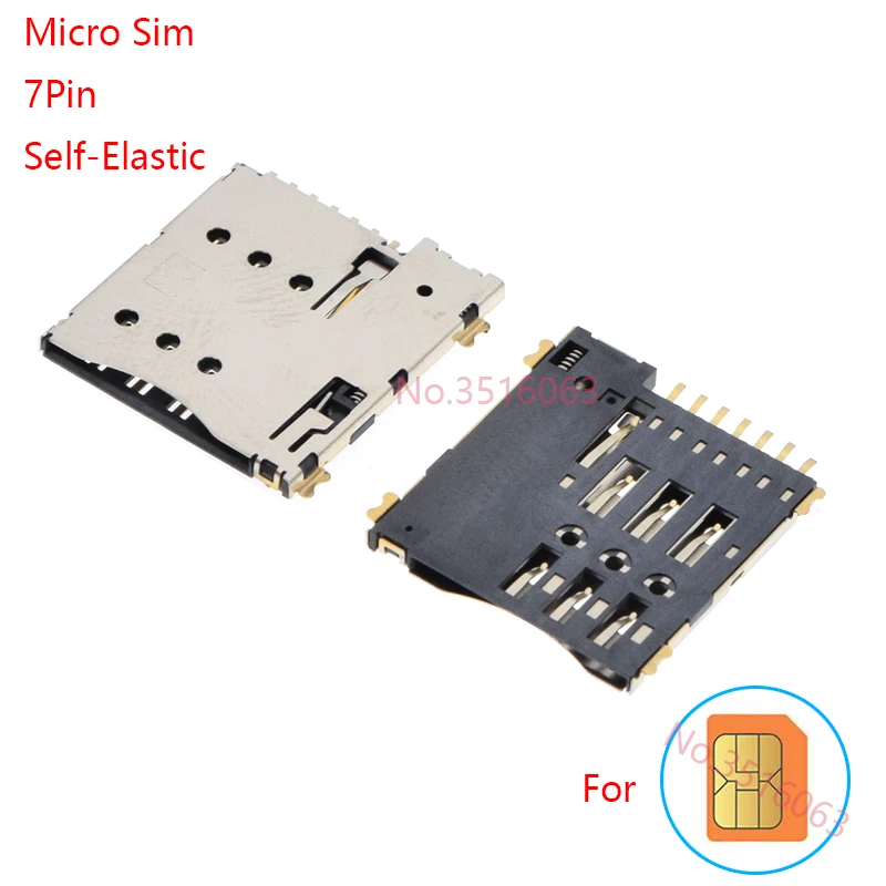 2/5/10 piezas Mini/Micro/Nano SD/Sim Card Holder 6/7/8/9/10Pin Sim Slot Socket Connector Push/Autoelástico/Emergente/Clamshell/Extraíble