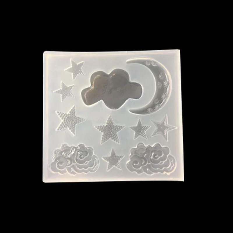 1pc Star Cloud Moon Silicone Mold Cupcake Fondant Cake Decorating Tools Chocolate Gumpaste Moulds Color Random
