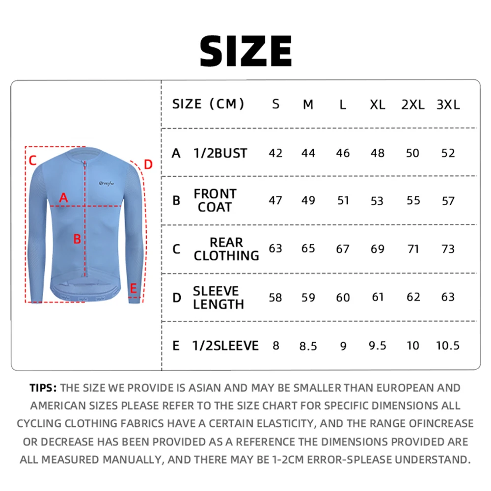 YKYWBIKE Radtrikot Langarm Atmungsaktiv Anti-Schweiß Herren Fahrradtrikot Rennrad Shirts Sommer Fahrradbekleidung – Detail 1