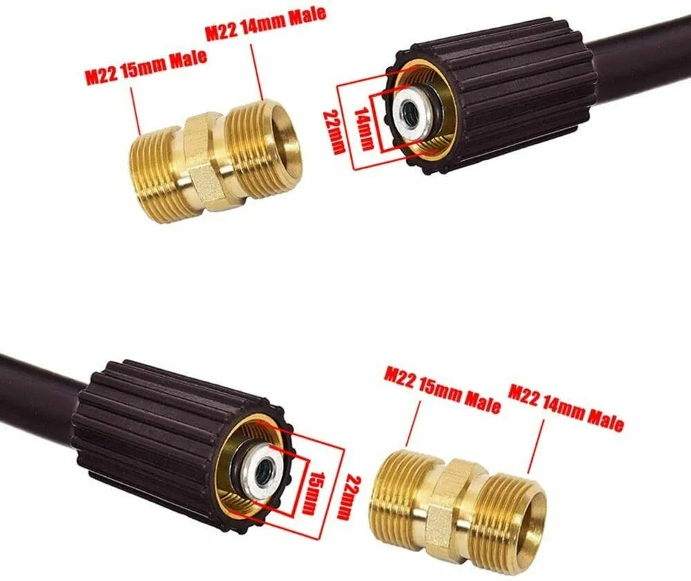 1xAdaptor Water Coupler Male Pressure Washer Pump M22/14mm Outlet Hose Power 