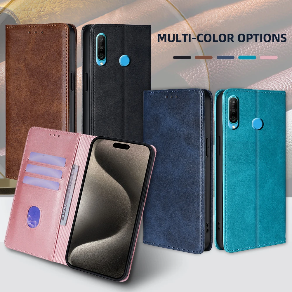 For Huawei P30 Wallet Case Luxury Leather Phone Case for