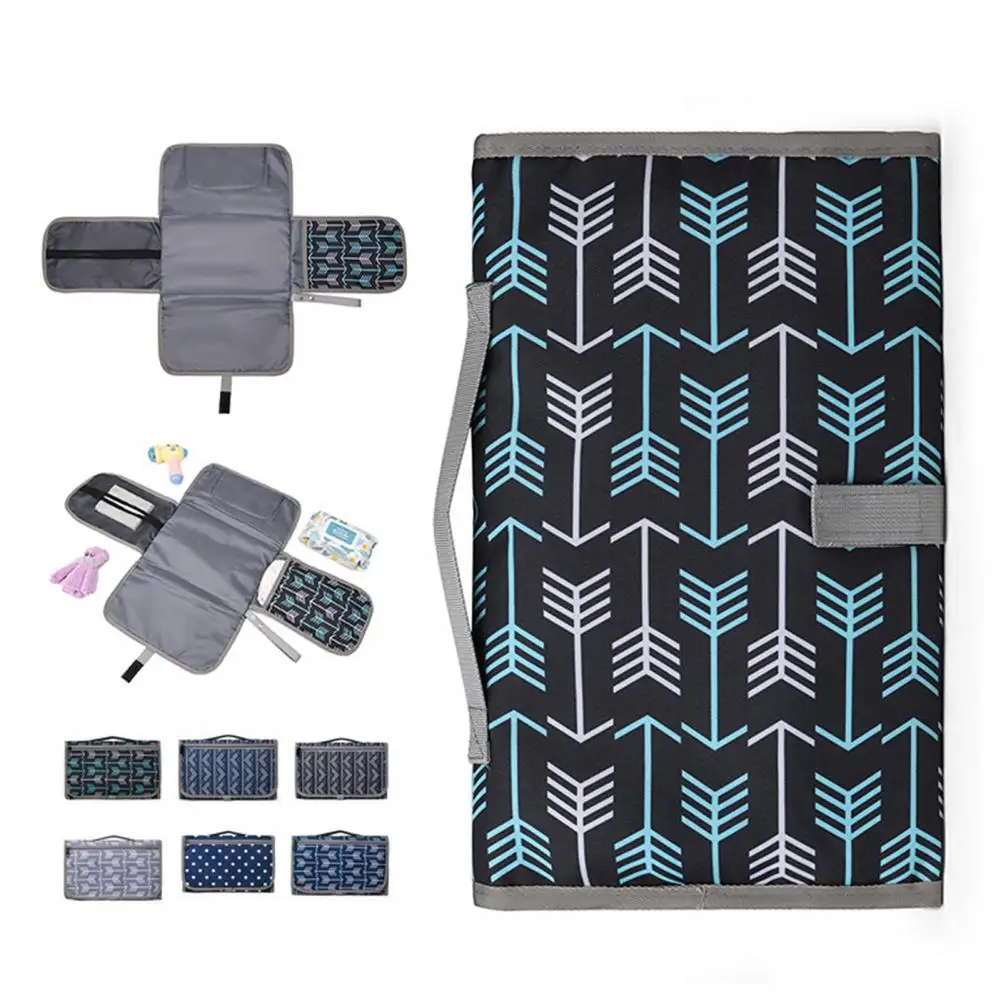 Diaper Bag Changing Pad with Storage Pockets Travel Diaper Bag with Foldable Changing Pad for Baby for On-the-go Stroller
