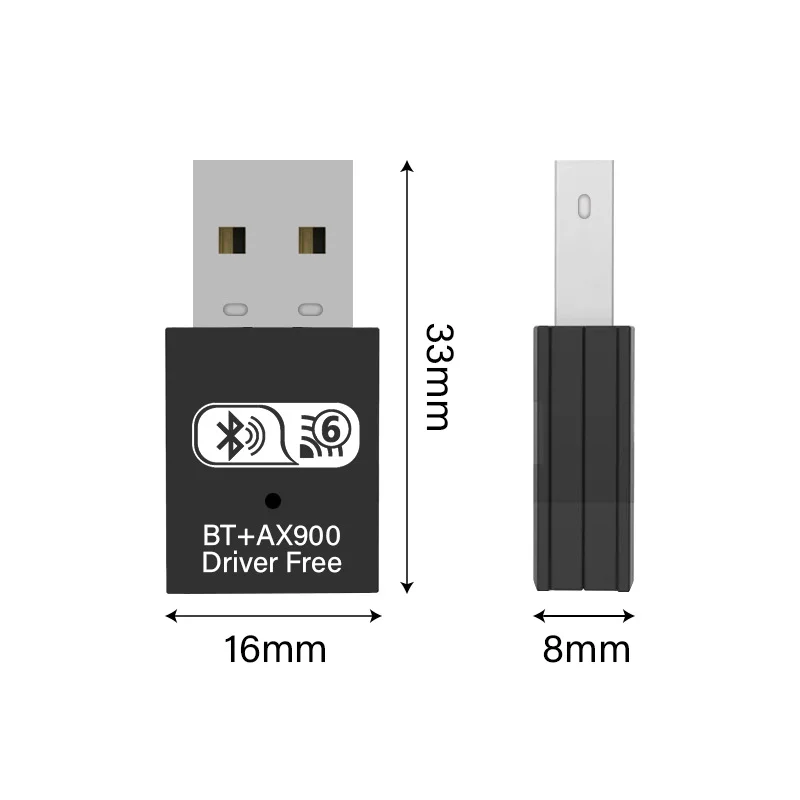 WIFI 6 AX900 Bluetooth 5.4 Network Card 2in1 Dongle Dual Band 2.4G&5GHz USB WiFi Network Wireless Wlan Receiver DRIVER FREE