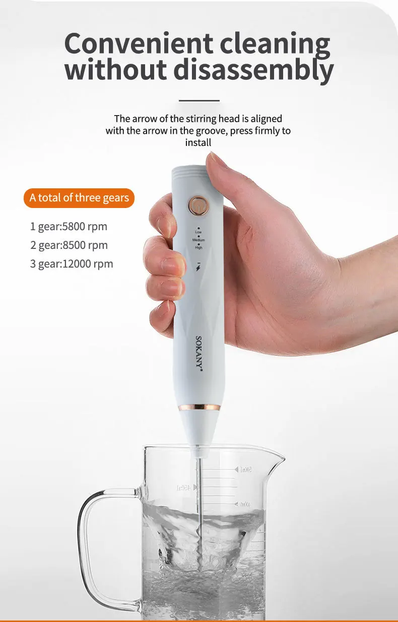 SK201A Electric Milk Frother Hand mixer with Stainless Steel 304 double  mixing head for Kitchen Equipment - AliExpress