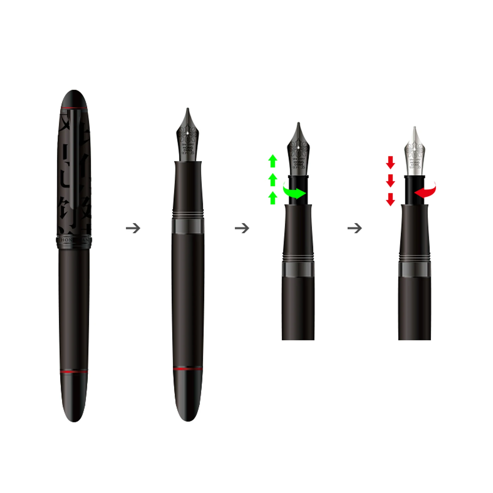 New N0.33.5 nib for Hongdian fountain pens EF F nibs pens accseeories fit for hongdian N6, D5, D1, N7 school office supplies 6