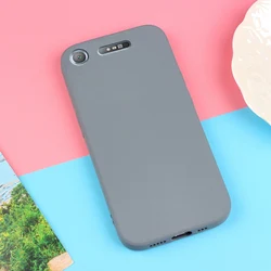 Sand Matte Soft Silicone Full Protection Shockproof Phone Case Cover for XZ2 Compact (Gray)