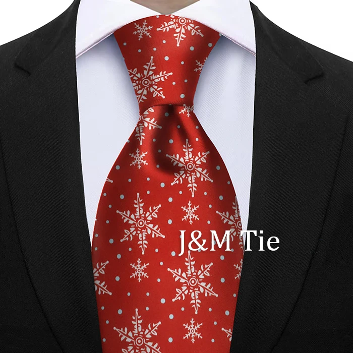 Neue Weihnachten 7 CM Krawatte Rot Grün Blau Schneemann Elch Schneeflocke Muster Krawatte Für Halloween Weihnachten Geschenk Party Anzug Krawatten – Detail 9