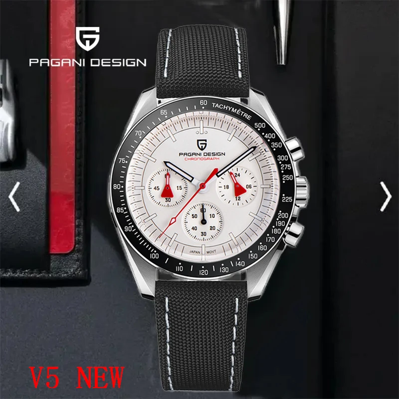 NEW PAGANI DESIGN VK63 Moon Watches 40MM Dial Analog Chronograph Waterproof Quartz Watch Men's Sapphire Automatic Movement 2023