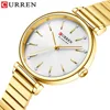 CURREN 9081 Women Quartz Watch Round Silvery Golden Clock Simple Fashion Casual Wristwatch for Ladie 1