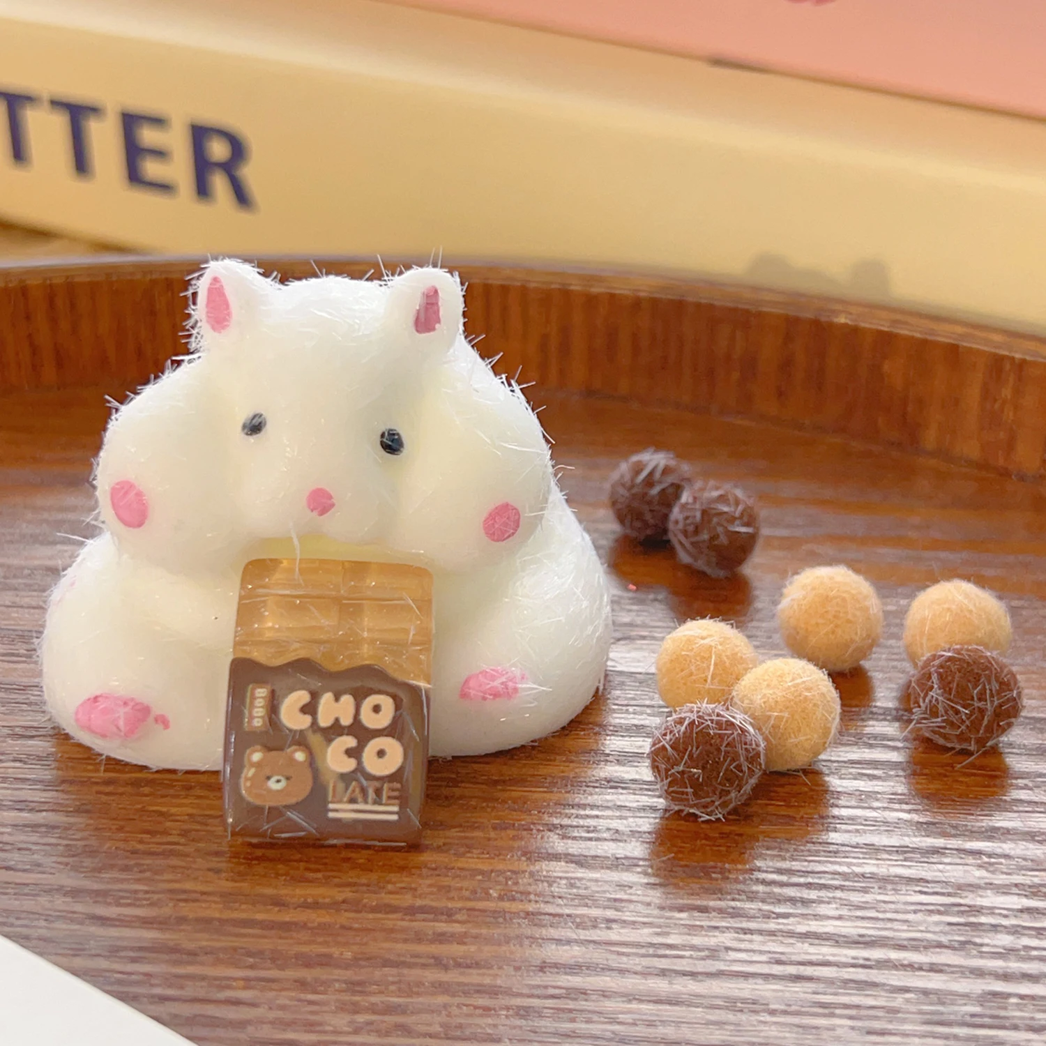 Fluid Chocolate Hamster Pinching Toys Flocking Decompression Finger Pinching Children's Toys Soft Silicone Feeling Slow Rebound 5