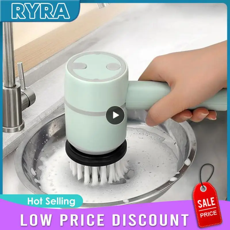 

Беспроводная электрическая Чистящая Щетка, кухонная щетка для мытья посуды, инструмент для чистки туалетной ванны, электрическая щетка, бытовые инструменты