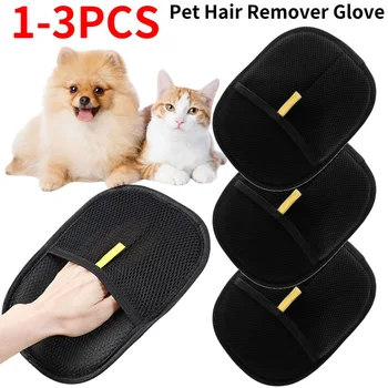 Pet Deshedding Grooming Gloves 1