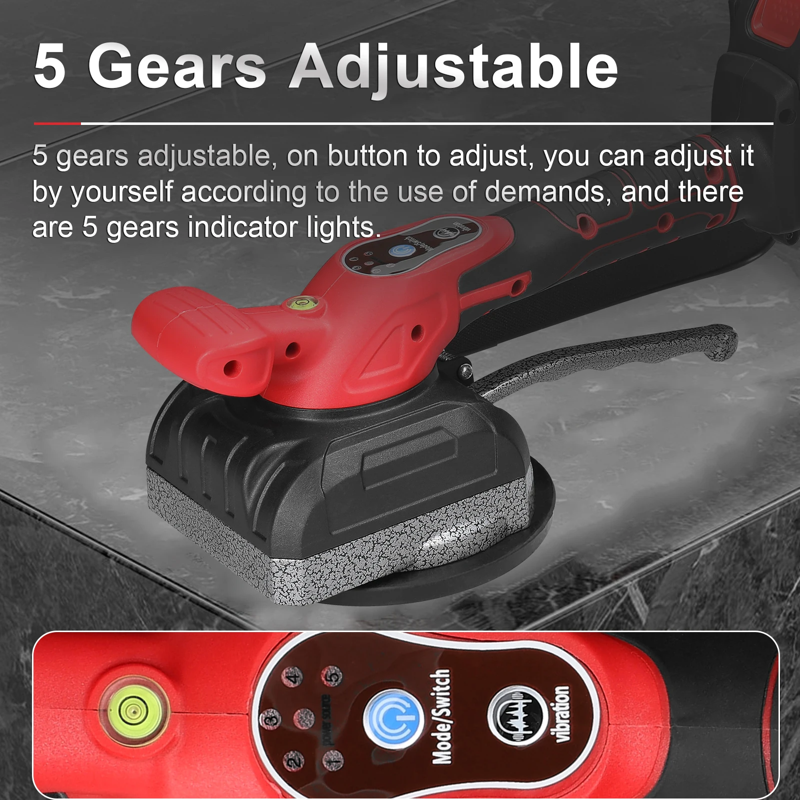 

21V Tile Tiling Machine Floor Tile Vibrators Tiling Machine Enlarged Suction Cup Vibrating Suction Cup for Tile Power Tool Set