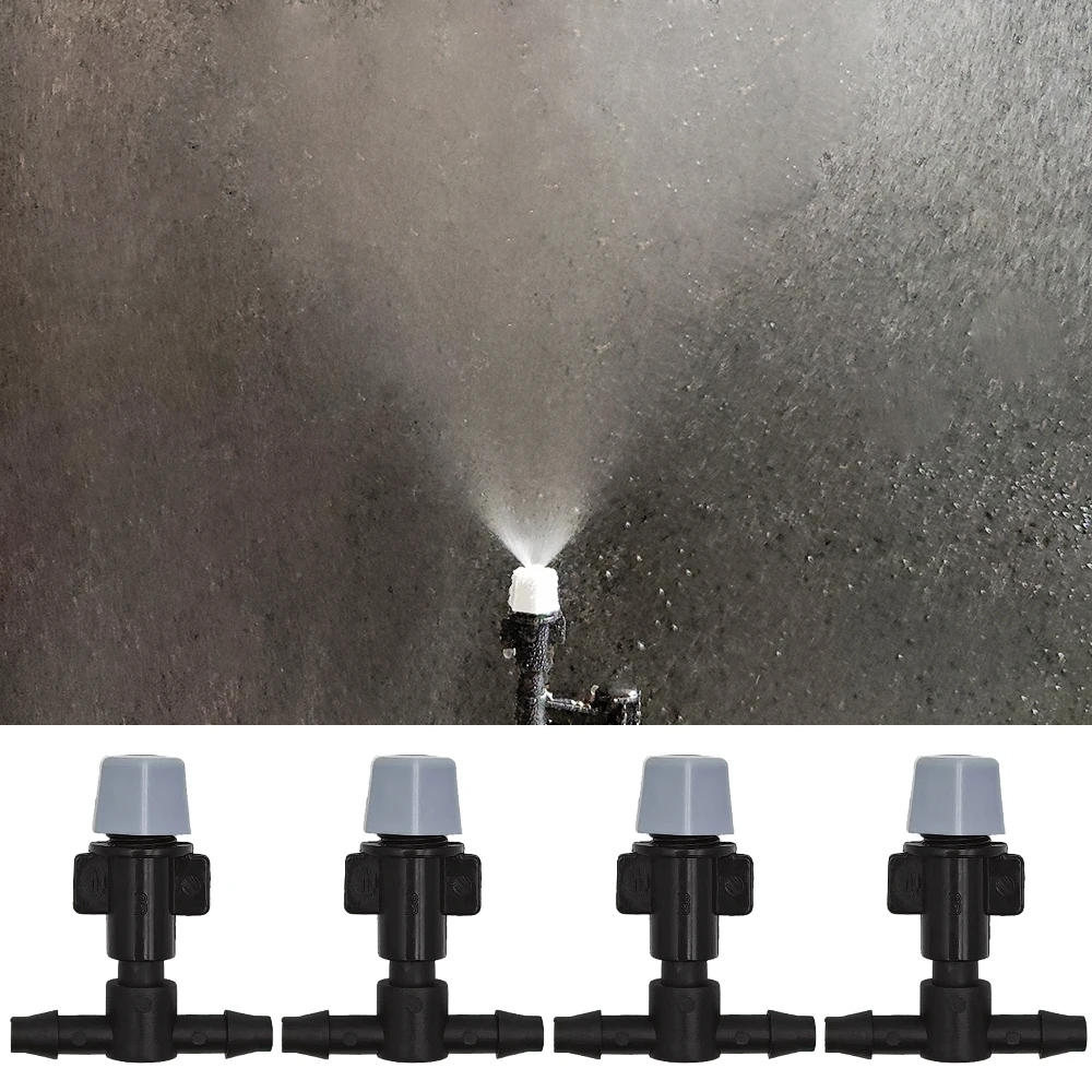 Plant Waterer Plants Irrigation Kits Drip Irrigation Kits Garden Misting Nozzle Misting Nozzles Watering Nozzle Garden Misting Kit Garden Irrigation Kits Plastic Tee Connector Plastic 3 Way Tee Connector Drip Irrigation Tool Self Watering Drippers 20PCS Plasic Watering Irrigation Garden Misting Sprinkler Heads Nozzle w/ Tee joints