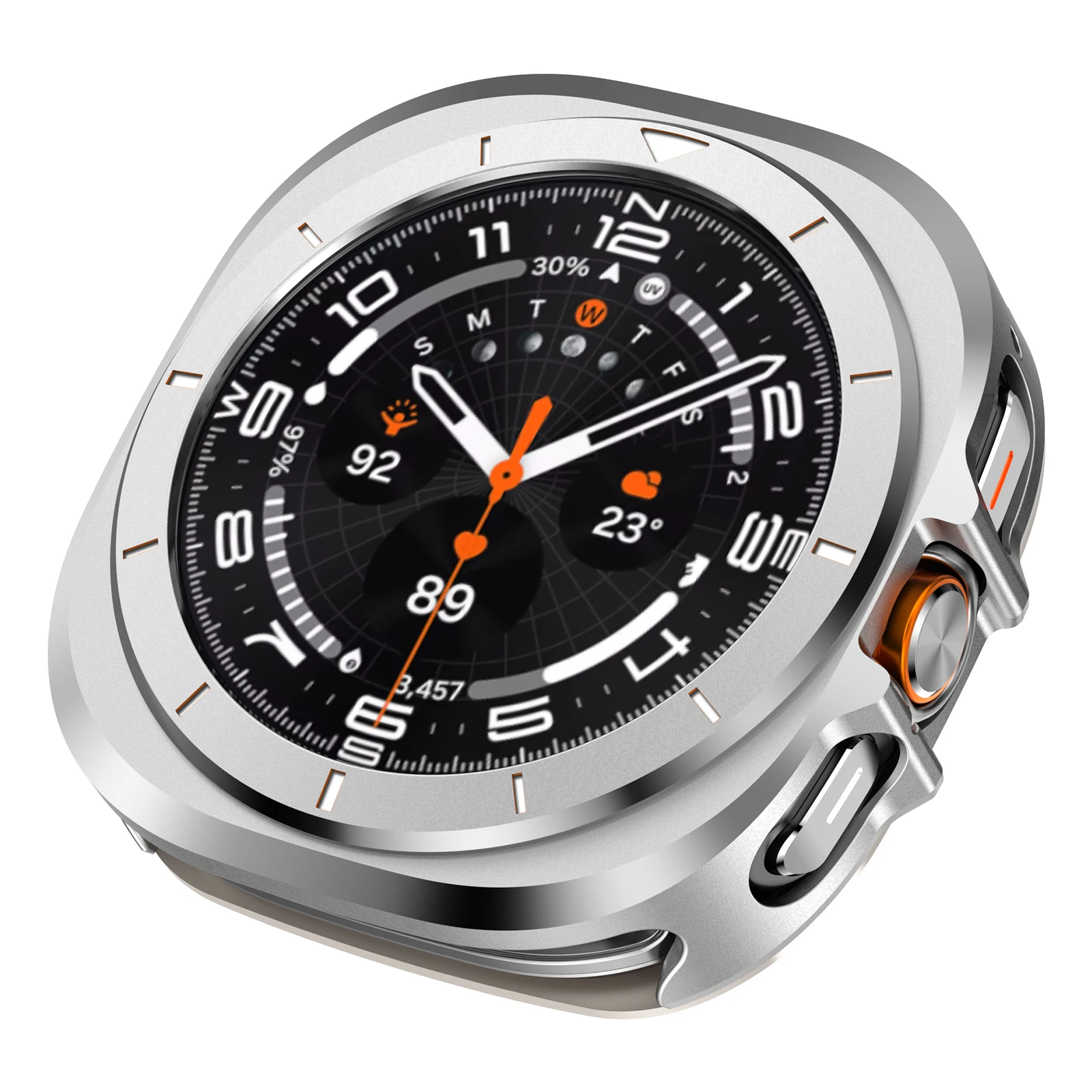 Premium Metal Protective Case | Durable Alloy Hard Cover for Smartwatch | 47mm Bumper Accessory