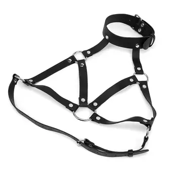 Sexy Women's Lingerie Garter Harness Bondage Erotic Sex Toys for Couples PU Leather Strip Club Party Adult Sex Games BDSM 3