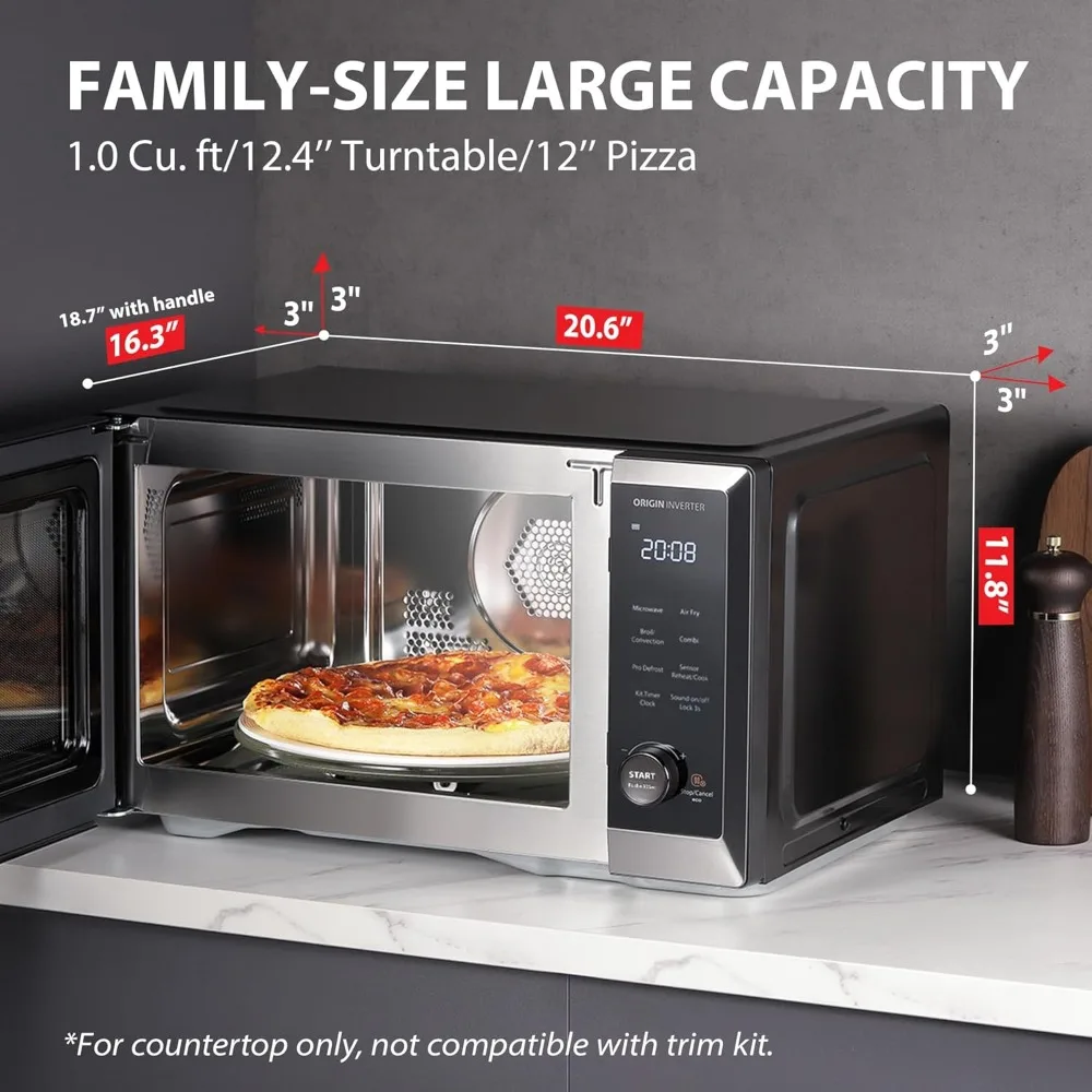 Even Defrost, Humidity Sensor, Mute Function, 27 Auto Menu&47 Recipes, 1.0 cu.ft/30QT, 1000W 6