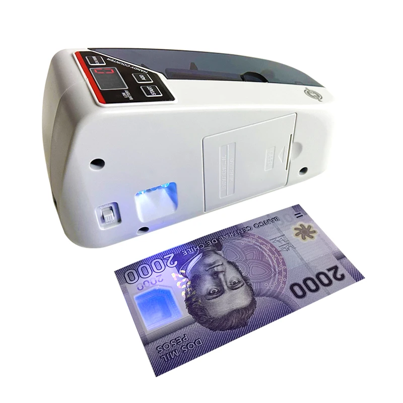 Support Car Charging UV light Fake Money Detector V30 Handy Bill notes Counting Machine With Battery Tube Money Counter