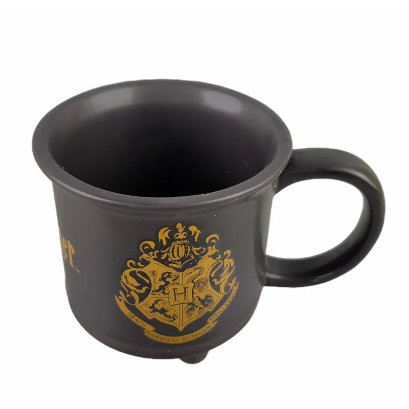 

Black Coffee Cup with Feet Triangle Pot Ceramic Cup Creative Incense Burner Modeling Mug Copo Coffee Coffee Mug