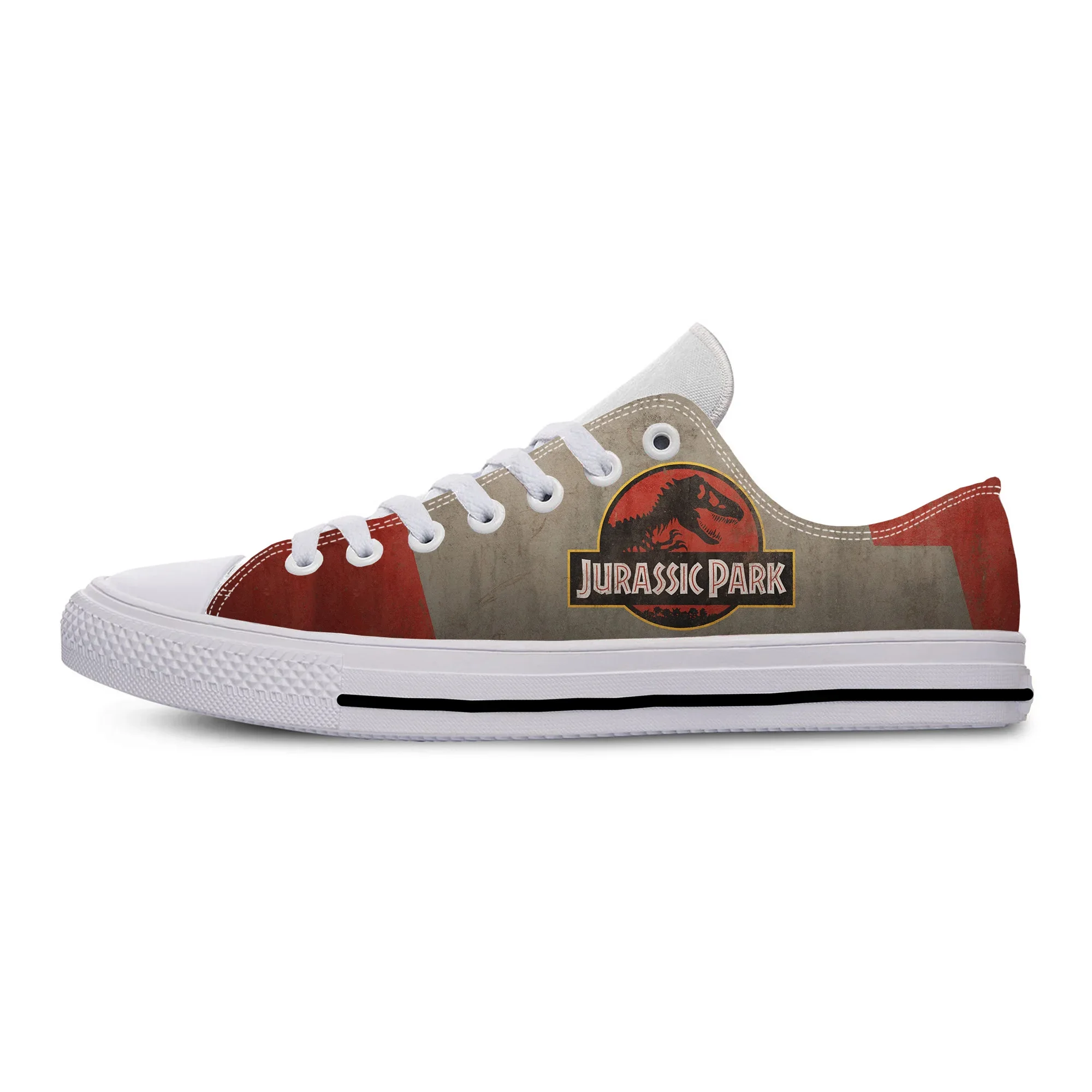 Hot Jurassic Park Movie Dinosaur Anime Cartoon Casual Shoes Lightweight Men Women Sneakers Low Top Breathable Summer Board Shoes