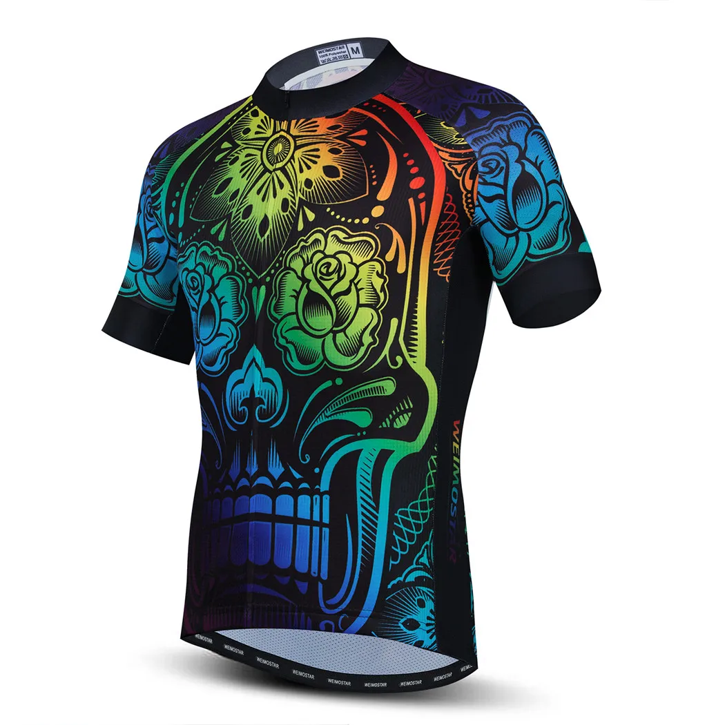 thumbnail image 1 of Weimostar - Camiseta de ciclismo divertida para hombre, camiseta de verano para bicicleta de montaña, camiseta de ciclismo anti-UV, ropa deportiva para carreras, ropa para ciclismo de carretera, 1 of 5