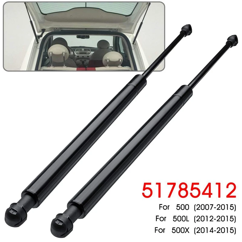 

2Pcs Rear Window Glass Tailgate Boot Trunk Gas Struts Support Rod Holder For Fiat 500 2007-2017 51785412