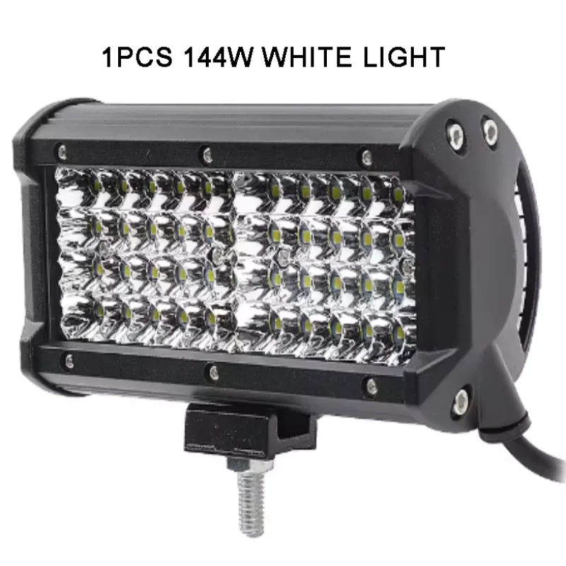 High-Performance Yellow LED Work Light - 120W 3000K Sunlight Effect for Vehicles