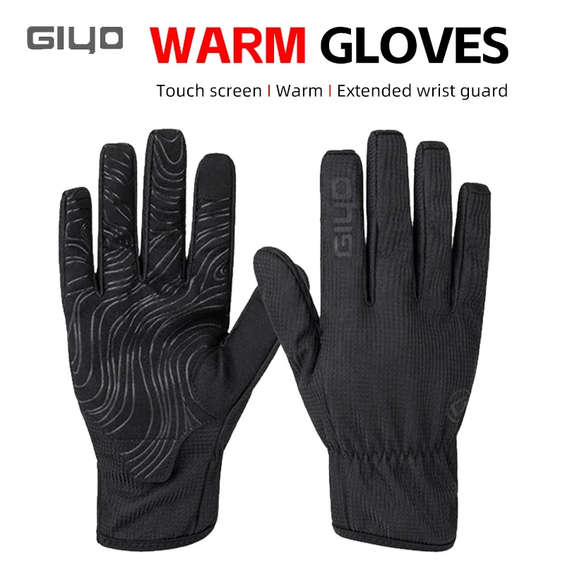 

Теплые велосипедные перчатки GIYO, ветрозащитные перчатки для горного и дорожного велосипеда, пальцевые противоскользящие дизайнерские женские и мужские велосипедные варежки с сенсорным экраном