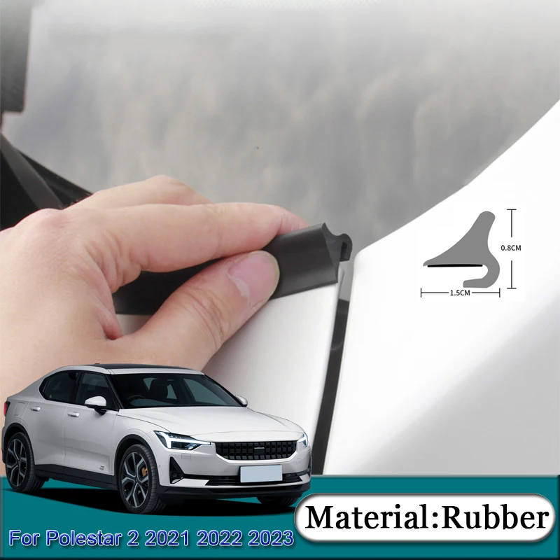 

For Polestar 2 2021 2022 2023 2024 Car Seal Strip Windshied Spoiler Filler Protect Edge Weatherstrip Strips Sticker Accessories