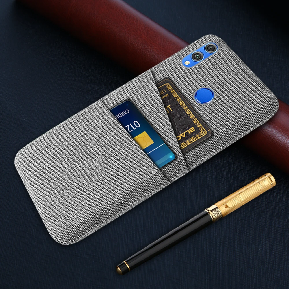 Custodia A Portafoglio Honor 8X Custodia Per Huawei Honor 8X Max Coque Luxury Fabric Dual Card Cover Per Telefono On Honor 8X Honor 8Xmax Case 8 X