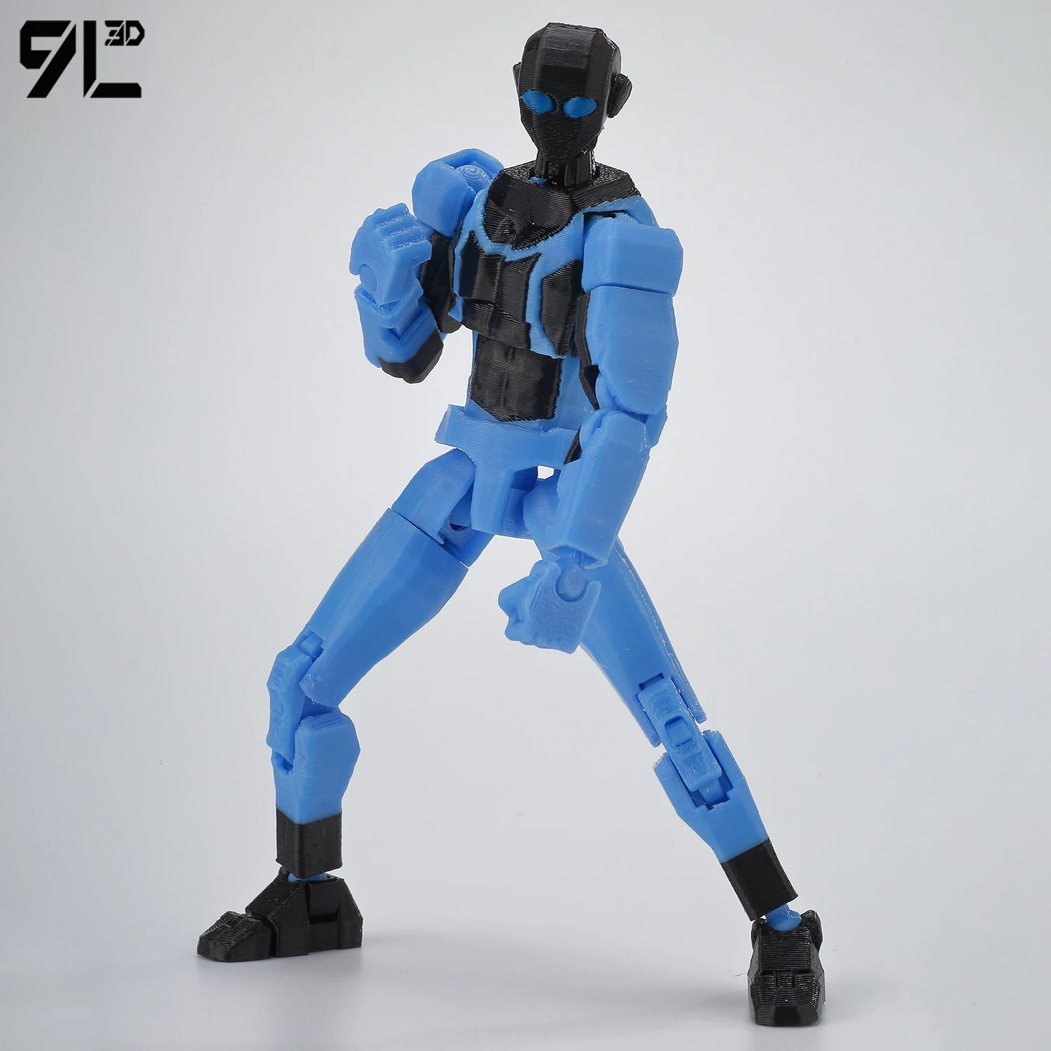 9L3D Multi-Jointed Articulated Action Figure Invincible Hero Black