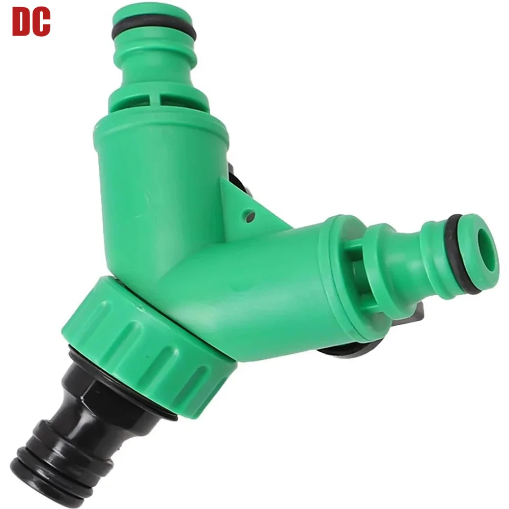 Garden Hose Connector Garden Water Pipe Connectors Pipe Adapter Y Shape Hose Splitter Valve Three Way Plastic Valve with Switch for Flower Planting