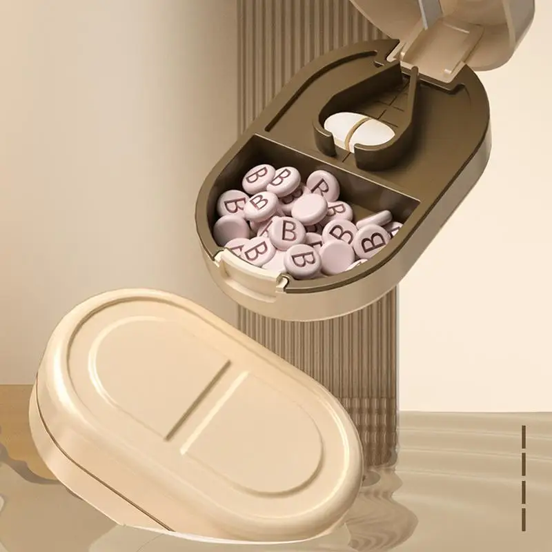 

1pc Pill Cutter For Cutting Small Or Large Pills In Half, Cuts Pills Vitamins Tablets Stainless Steel Blade Travel Sized