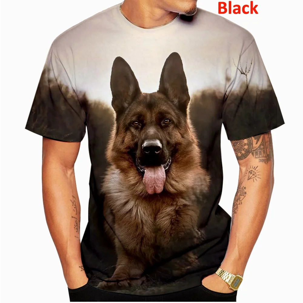 T-shirt Haute Qualité Berger Allemand – 100% Coton, Manches Courtes, Tailles S à XXXL Et Enfants