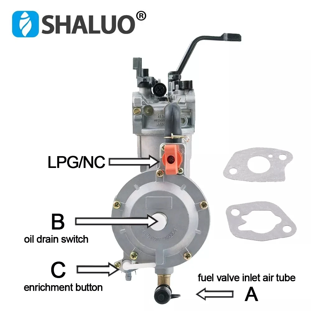 High Quality Lpg Carburetor 168 Dual Fuel Lpg Ng Conversion Kit For 2kw
