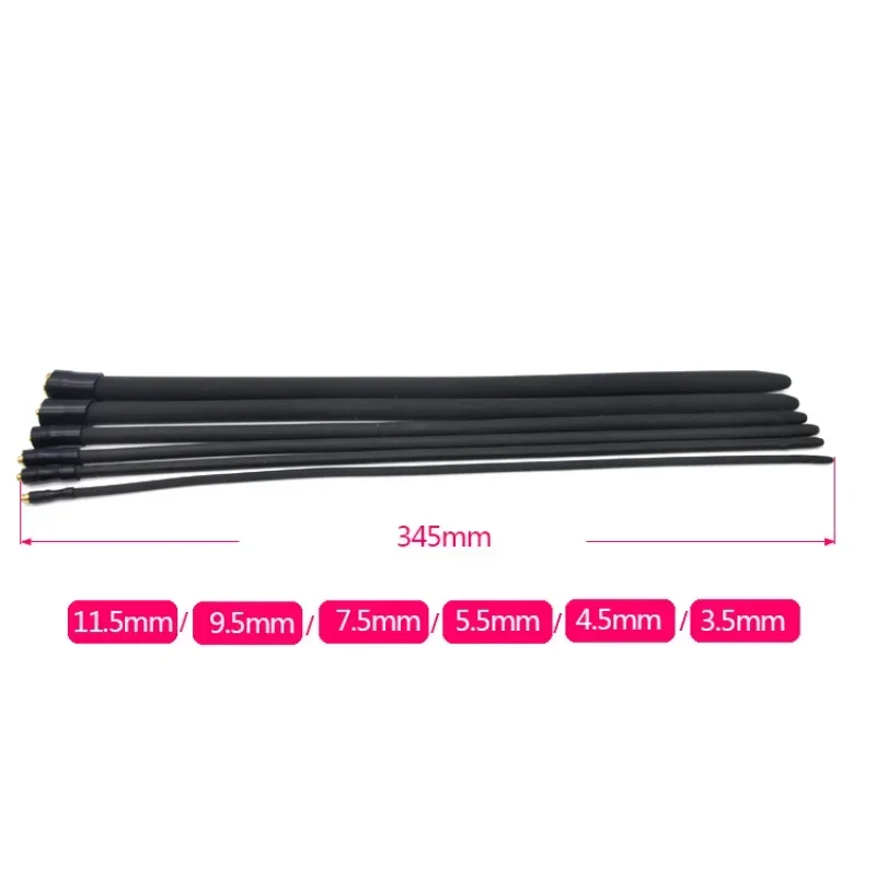 Male 5 Diameters 345mm Silicone Electro Shock Accessory Electric Stimulator Urethral Tube Dilator Penis Plug Sex Toy Man penis sex toys
