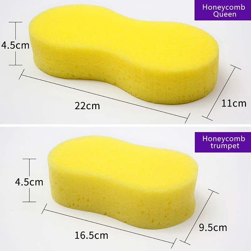 High-density Car Washing Sponges Large Honeycomb 8-shaped Sponges Block Car Cleaning Waxing Tools Cleaning Accessories