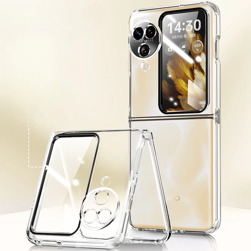 Custodia Supporto Oppo Find N3 Blu - Cover Flip Specchio Economica
