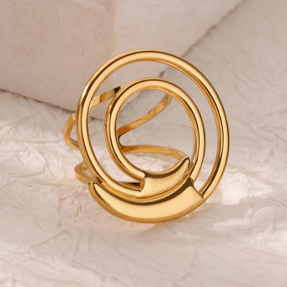 Stainless Steel Open Rings For Women Wedding Aesthetic