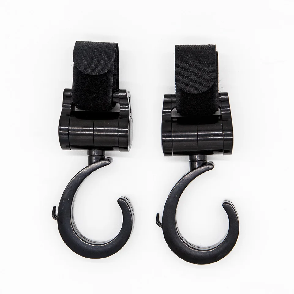 Description Picture 4 of item2Pcs Hooks For Baby Stroller Multi Purpose Baby Stroller Accessories Rotate 360 Degree Hook Pram Organizer Bag Hanger New