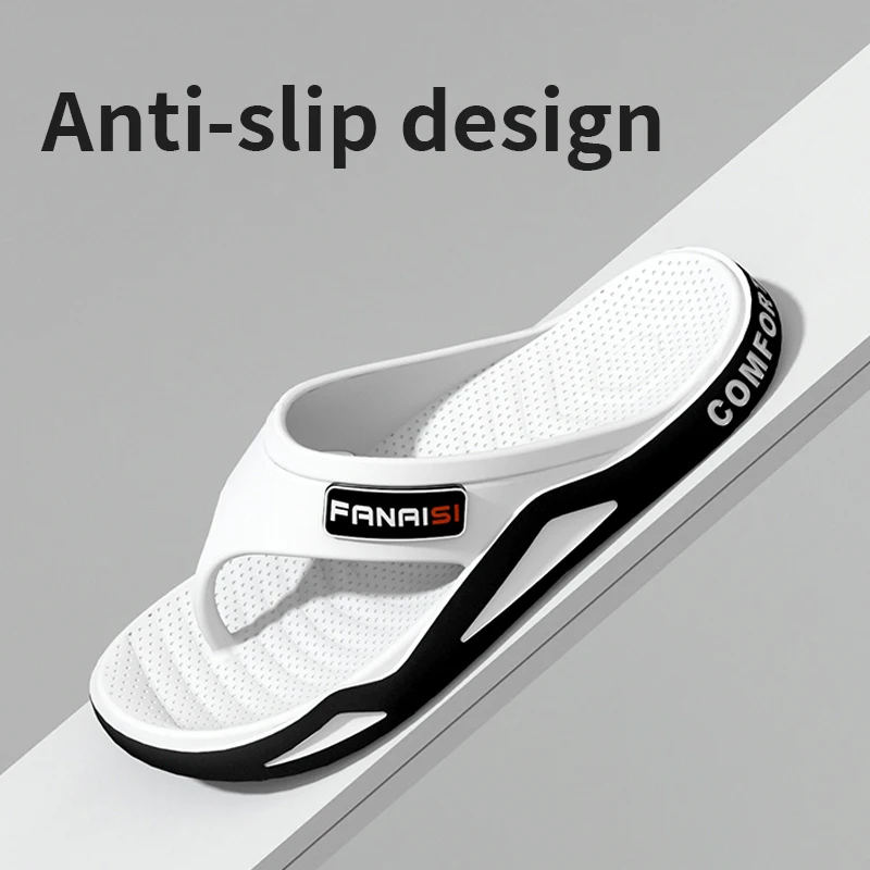 Flip-Flops For Men Breathable Comfortable Beach Sandals for Men Casual Shoes Flip-Flops Fashion Slippers for Outdoors - 2